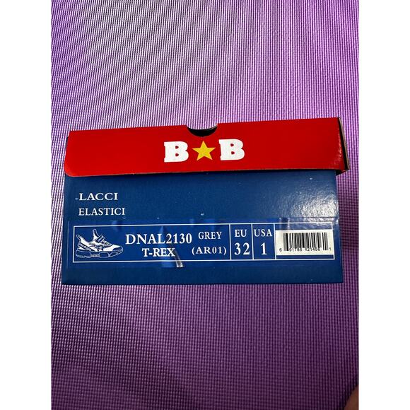 Bull Boys T-Rex Boy Sneakers Dinosaurs Size 1 US Grey Blue  Light-Up Velcro NEW - Picture 5 of 16